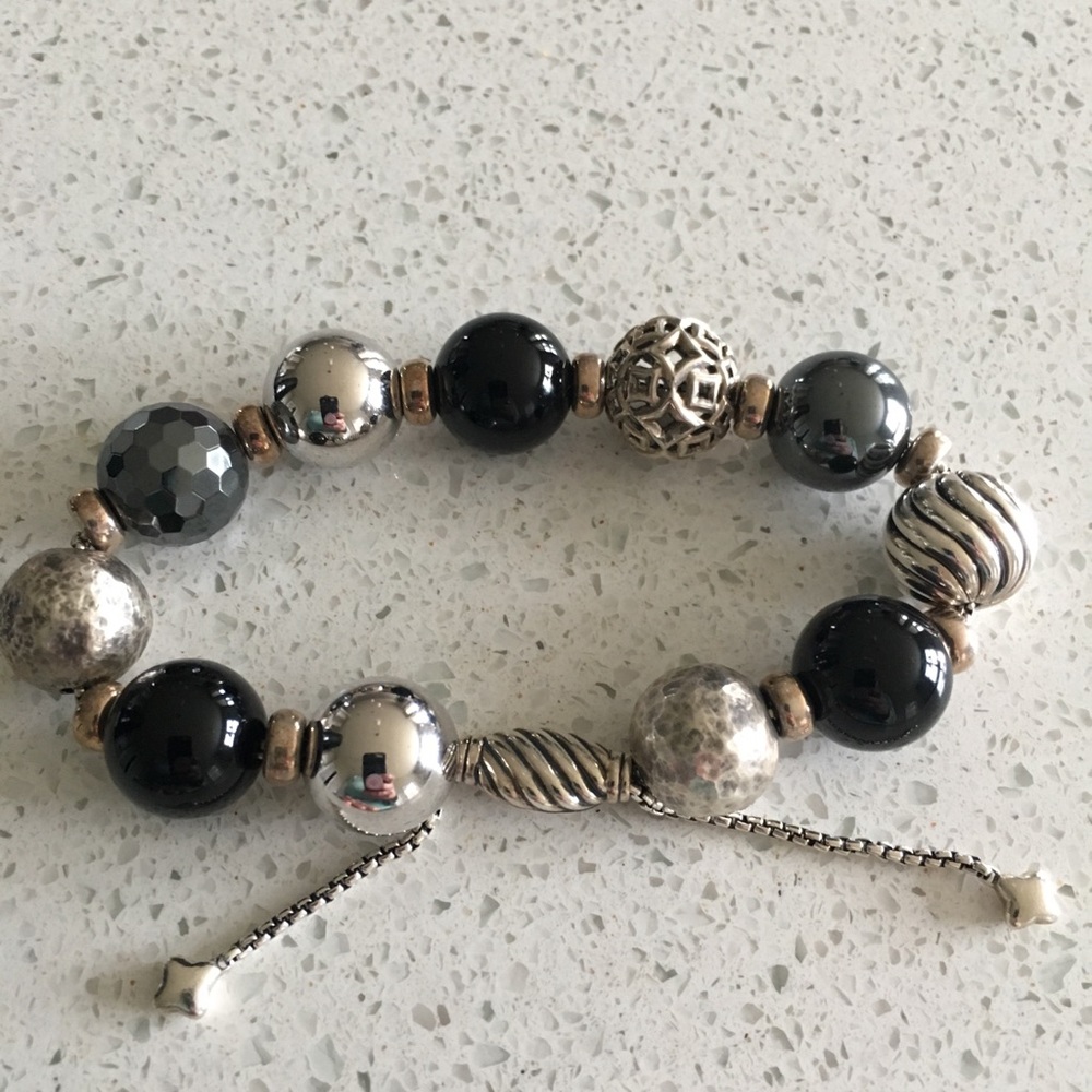 David Yurman adjustable silver bracelet.  Like new